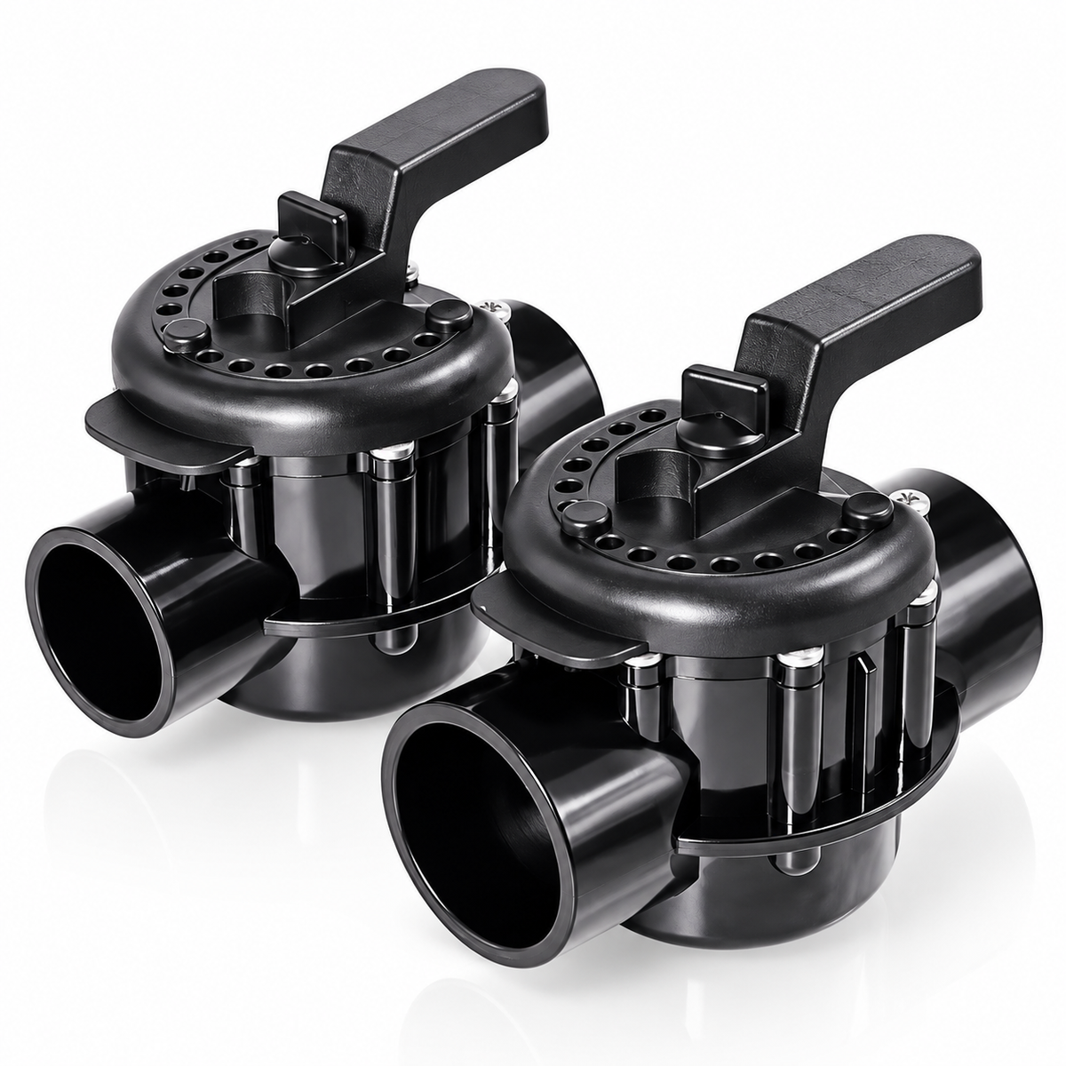 Two 2 x 2.5 inch diverter valves compatible with Pentair 263029