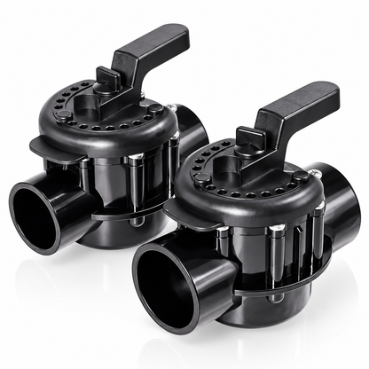 Two 2 x 2.5 inch diverter valves compatible with Pentair 263029