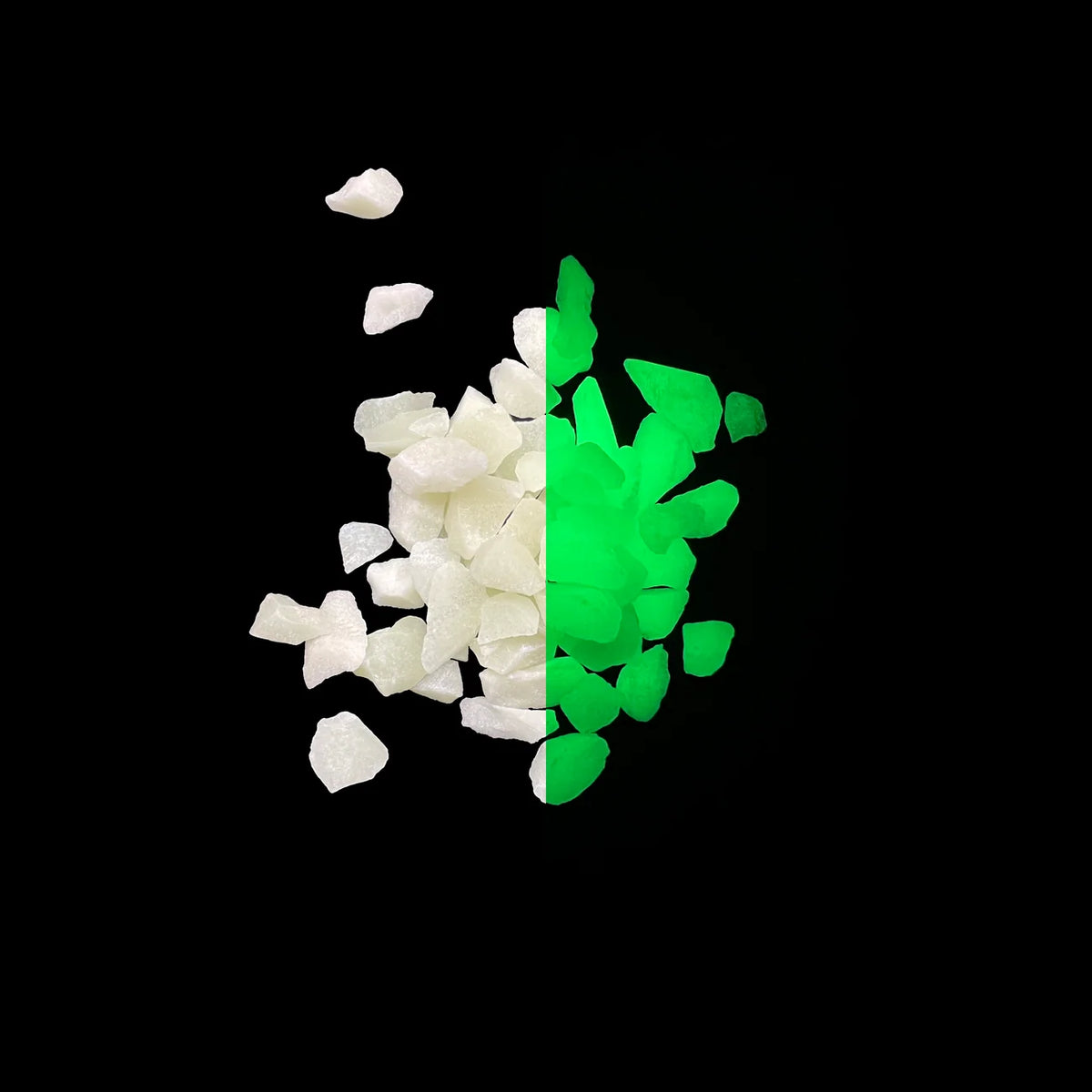 Ultra-X EMERALD YELLOW Glow Stones – 1/4" (4–8mm)