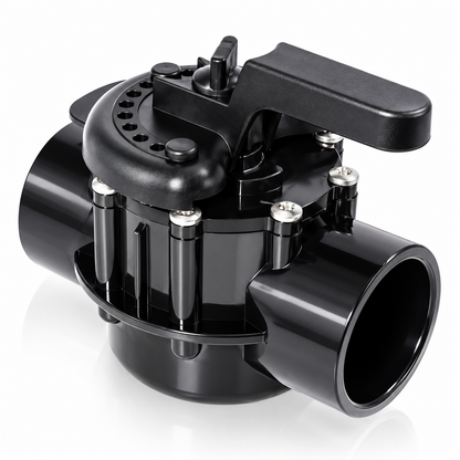 2-way diverter valve compatible with Pentair 263029 shown from side angle